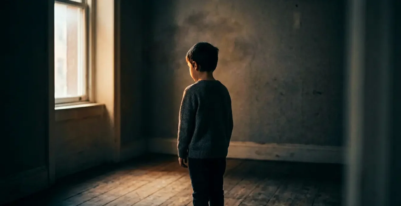 A child's emotional burden from psychological abuse visualized through symbolic representation