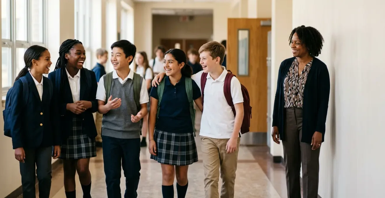 Supportive school environment where diverse students feel welcomed and included