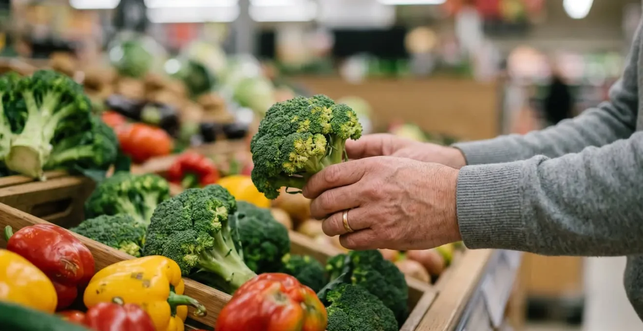 Close-up of fresh vegetables at reduced prices showing quality budget produce options